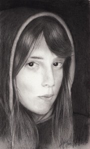 pencil and charcoal drawing 5.5" x 8.5" by Greg Farrington 2013