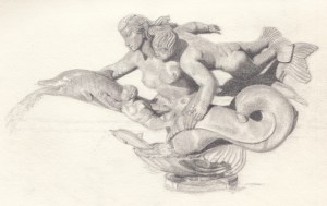 This is a bronze casting in the fountain at the National Gallery, London.